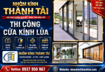 Thi công cửa kính lùa