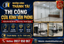 Thi công cửa kính văn phòng 