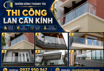 Thi công lan can kính 