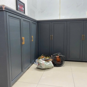 Lắp đặt Tủ chén nhôm nội thất công trình tại quận Bình Tân
