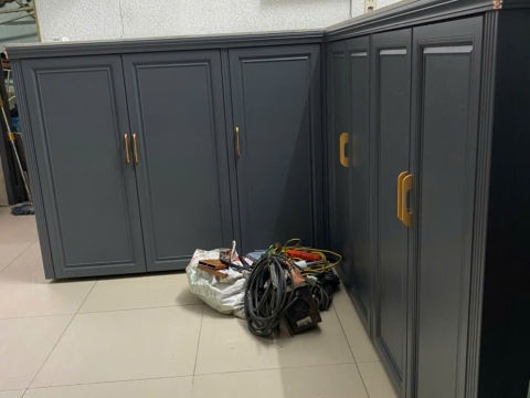 Lắp đặt Tủ chén nhôm nội thất công trình tại quận Bình Tân