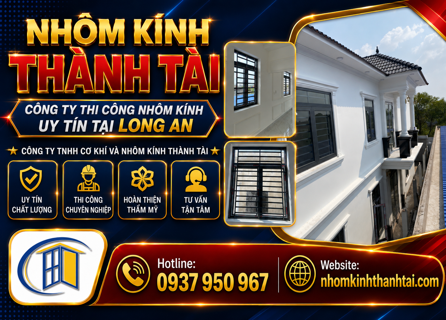 Công ty thi công nhôm kính uy tín tại Long An
