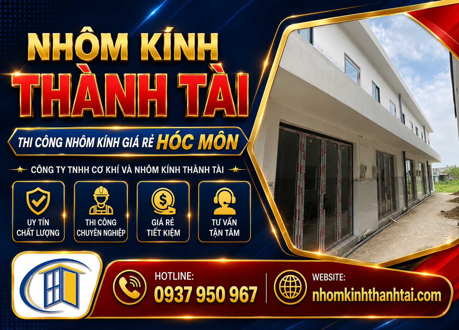 Thi Công Nhôm Kính Giá Rẻ Hóc Môn