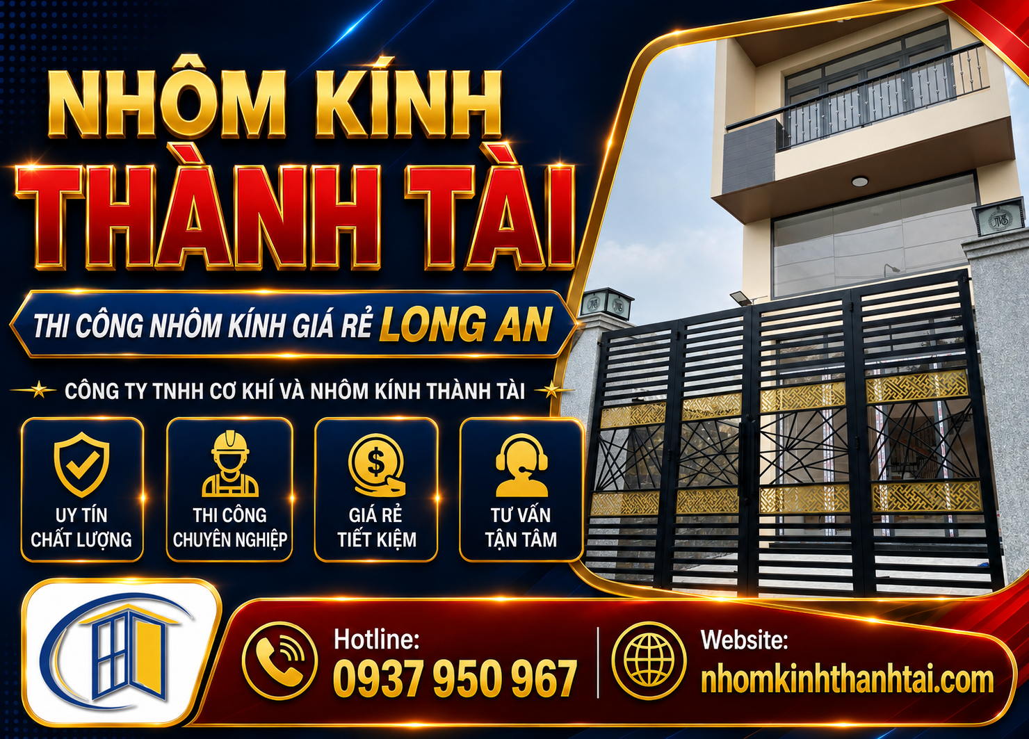 Thi Công Nhôm Kính Giá Rẻ Long An
