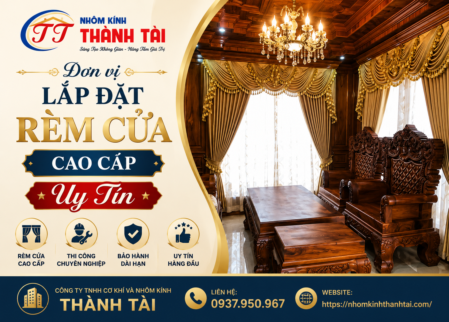Đơn Vị Thi Công Lắp Đặt Rèm Cửa Cao Cấp Tại Bình Tân