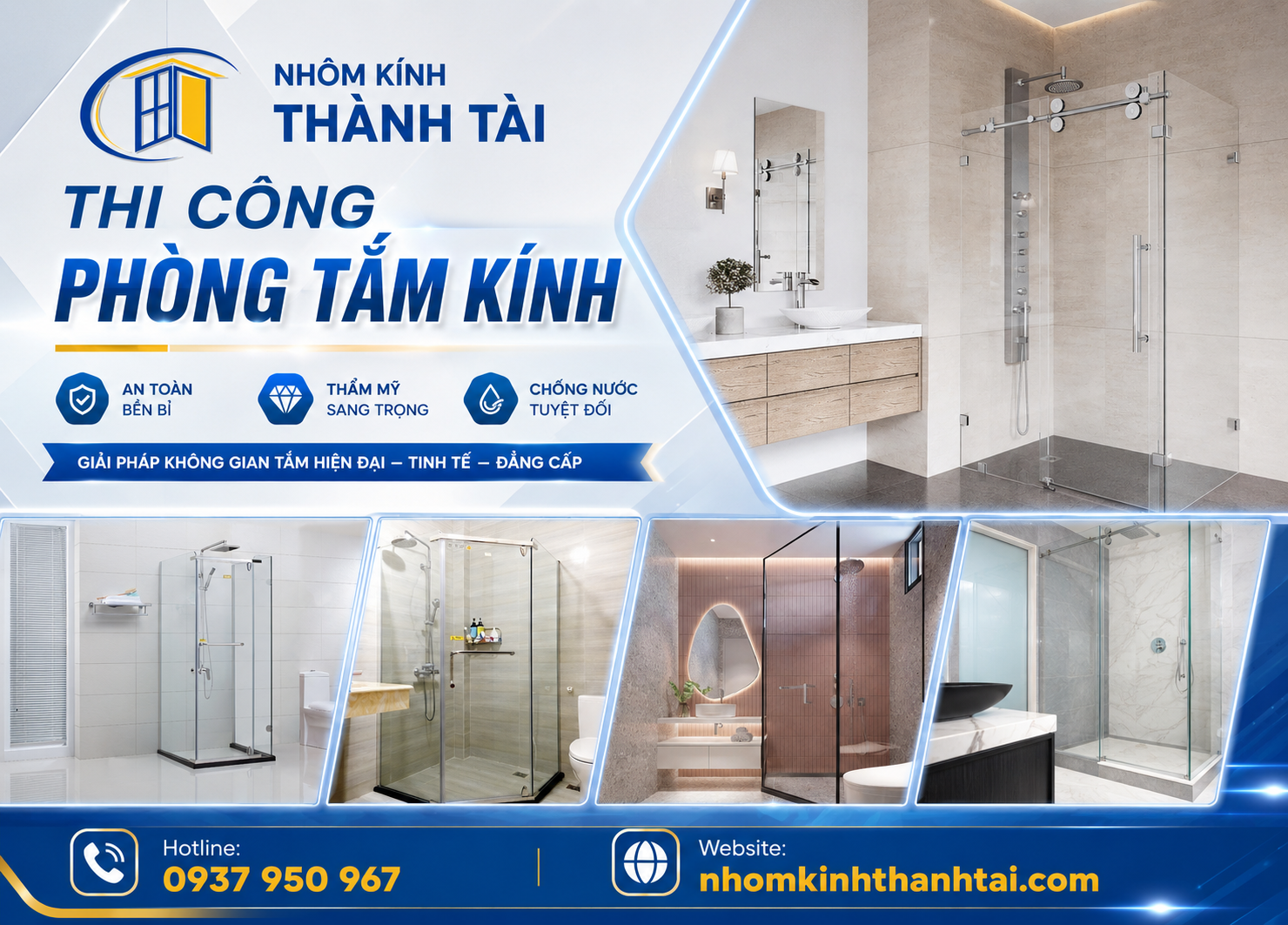 Thi Công Phòng Tắm Kính