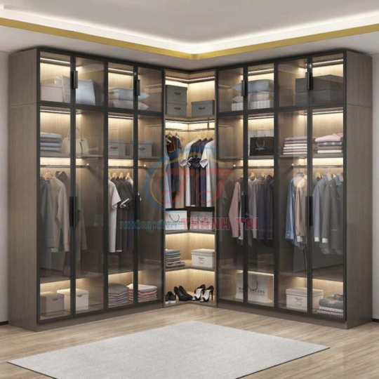 Tủ Áo Cánh Kính Bản Lề Âm