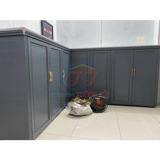 Tủ chén nhôm Trường Thành màu Xám 