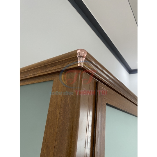 Tủ quần áo nhôm nội thất màu Vân gỗ Lim chất lượng 
